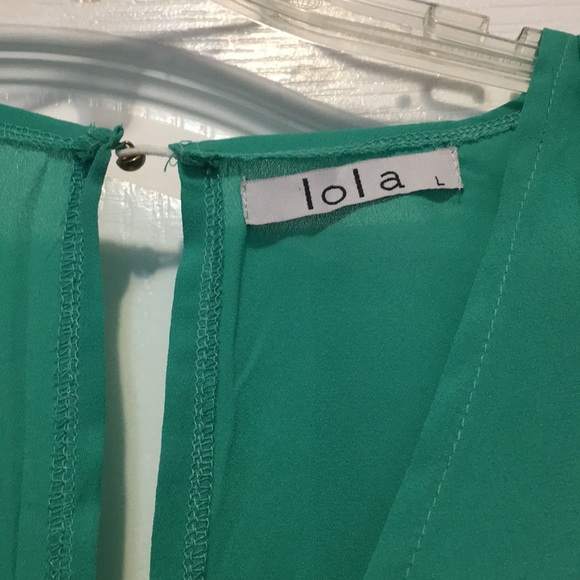 Blue/Green summer spring dress short Bohme - Picture 2 of 4